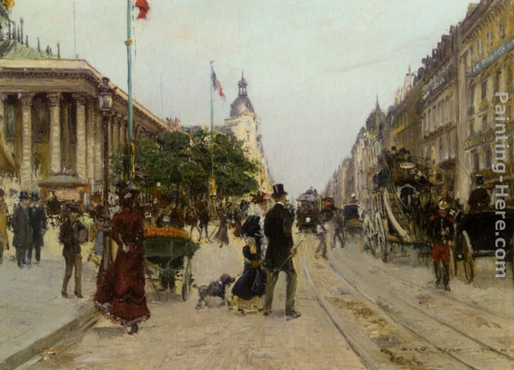 Rue du Colisee painting - Georges Stein Rue du Colisee art painting